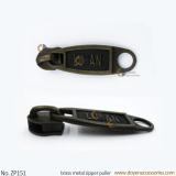 Auto Lock Number 5 zipper pull tabs brass zipper pull
